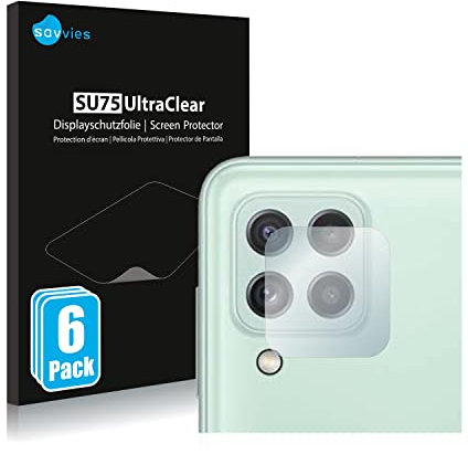 Savvies 6 Stück Schutzfolie für Samsung Galaxy A22 4G (NUR Kameraschutz) Displayschutz-Folie Ultra-Transparent