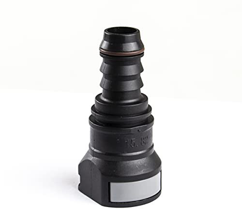 2Pc Fuel Line Hose Pipe Connector 15.82mm ID14 Straight Coupler Fuel Line Quick Release Connect Black Rubber