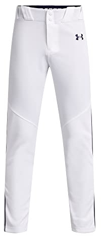 Under Armour Boys Utility Baseball Pant Pipe , (102) White / Midnight Navy / Midnight Navy , Large