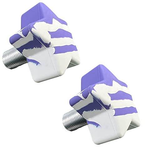 TUCANA 1 Pari Star Shape 85A Gummi Roller Skate Stopper mit 5/8 Zoll Bolzen, Verstellbare Gummistopfen Bremsblock Zehenstopper, langlebig, nicht abfärbend (Weiß-Blau)