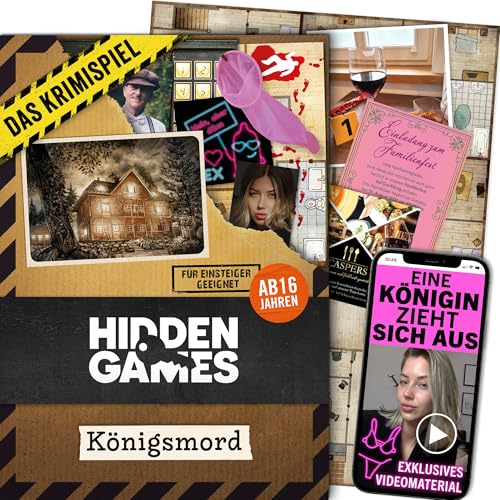 Hidden Games Tatort – Königsmord – Krimispiel | Mord auf der Familienfeier. Einsteiger-Fall, Krimispiel, Audio & Video, leicht erotischer Inhalt. 1-6 Spieler, ab 16