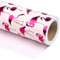 WRAPAHOLIC Geschenkpapierrolle – Mini-Rolle – 43,2 cm x 94,4 m – Rosa mit Fuchsia-Folie Flamingo für Hochzeit, Geburtstag, Urlaub, Babyparty