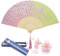 Éventail Pliant pour Femme, Eventail Pliable en Bambou Soie de Style Vintage Chinois pour Decoration Anniversaire Mariage Fête Cadeau