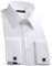 Pulcykp Herren Slim Fit French Manschettenknöpfe Hemd Langarm Baumwolle Smoking Hemd Formal Dress Shirts, weiß, XL