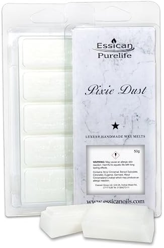 Wax Melt Snap Bar, Wax Melt Strong Scented, 50+ Fragrance Scents - Home Fragrance, Wax Melt Scented for Wax Melt Burner, Candle Warmer, Scentsy Wax Melt - Eco Friendly Gift (Pixie Dust) 50g