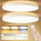 Lamparas de Techo 24W, Plafon Led Techo Regulable con Mando a Distáncia & Efecto de Retroiluminación, Lampara de Techo para Dormitorio Cocina comedor habitacion Pasillo Balcón Salón - Blanco (2 Pieza)