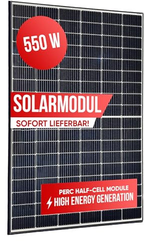 Jet-Line® | Solarpanel | Solarpanele | Solarmodul einzeln | Panel Solar | Power Modul mit 550 W | silver frame | Monokristallin | Solarmodul | Panel Balkonsolar | Balkonkraftwerk