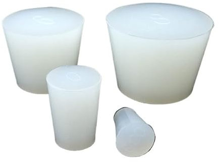 Bouchon de vin en caoutchouc de Silicone blanc, bouchon solide sans trou, qualité alimentaire, Valve de sas, brassage for baril de Fermentation, brassage de bière à domicile, 1 pièce(41x32x30mm)