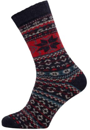 HomeOfSocks Bunte Jacquard Wollsocken Damen Herren Weiche Dicke | Wolle · elastisch · Wärmend · Atmungsaktiv · Weich · Casual