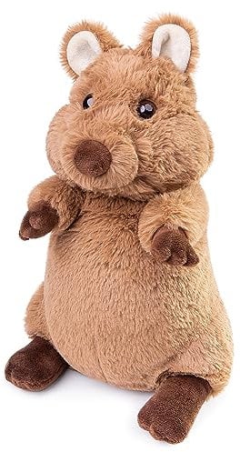 Tiny Heart Quokka Stofftier Plüschtier 30cm/12” realistisches Quokka Plüschtier Quokka schönes Tier niedliche und weiche Geschenke Plüsch-Quokka für Kinder Jungen und Mädchen Quokka Spielzeug braun