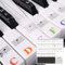 Farbige Klavier Keyboard Aufkleber, Tasten Noten Piano Sticker für 54/61/76/88, Klavier Tastatur Zubehör für Kinder Anfänger Klavier Lernen, Abnehmbare Klaviertastatur-Notenetiketten zum Lernen