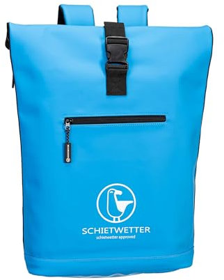 SCHIETWETTER Unisex Rucksack, groß, Daypack, Backpack, Freizeit, viel Stauraum, mit Regenschutz, PU-Material, wasserabweisend, modern, chic & funktional azuro OS