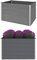 Gaseeto WPC Hochbeet Garten Hochbeete Für Garten 150 x 100 x 91 cm Pflanzkübel Pflanzkasten Blumenkasten Komposter Garten Grau Gemüsebeet Blumenbeet Kräuterbeet