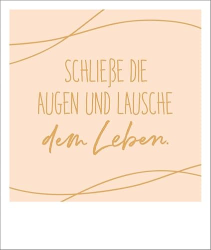 Gutsch Verlag Postkarte Spruch: Augen schließen - Goldfolie Happy Notes für besondere Momente