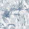CiCiwind Peel and Stick Wallpaper 41cm×3m Floral Contact Paper Self Adhesive Wallpaper Thicken Sticky Back Plastic Tropical Jungle Stick on Wallpaper Blue White Waterproof Table Wall Vinyl Wrap