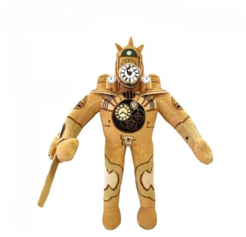wiztex Titan Speakerman Cuddly Toy - 30 cm Skibidi Plush Toy - Washable PP Cotton Toy in Full Size - Skibide Gift for Children (Titan Clock Man)