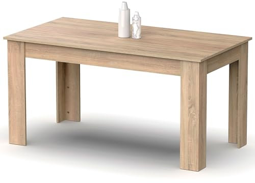 briebe Mesa Comedor Madera, Salón o Cocina para 4-6 Personas 77x140x80 cm (Alto x Ancho x Profundo) Muebles Diseño Moderno, Opal (Roble Cambrian)