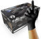 UNIGLOVES PRO.TECT Black Diamond HD, Nitrile Disposable Gloves, Beaded Cuff, Diamond Textured, Extra Strong and Maximum Protection, Touchscreen, Box of 100, Size XL