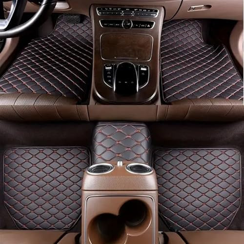 Auto-Fußmatten 5 Teile/Satz Leder Auto Fußmatten Universal PVC wasserdichte Auto Teppich(7)