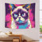DCABEIOOE Grumpy Cat Wandteppiche Bettwäsche Wandbehang Wohnkultur 150cmx200cm