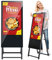 MWE 32 Pouces Intérieur Écran Publicitaire, avec 4 Rouleaux, Écran d'affichage Portable, Convient aux Centres Commerciaux, Restaurants, Hôtels, Présentoirs de Produits