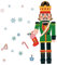 Ciieeo Christmas Window Cling Nutcracker Soldier Snowflake Decal PVC Sticker Holiday Home Decor Party Accessory