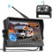 Fuluku Telecamera Posteriore Digitale Senza Fili Set con 9'' HD Monitor, 1 Grandangolo Impermeabile Visione Notturna Telecamera Targa, per 12V 24V Auto/Camion/Auto/Pickup/SUV/Furgone/Camper
