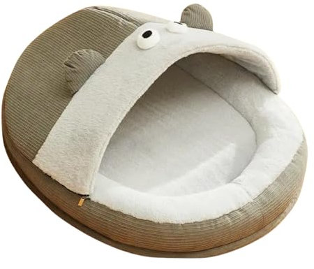 Araniatek. Cama para Perros y Gatos. Cama Interior Mascotas con Cubierta Extraible y Lavable a Maquina. Cama Mascotas 2 Colores. Cama Cueva Perro y Gato Mediano 60 x 45 cm
