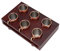 Mule Copper Mugs Set, 6 Stainless Steel Cups with Wooden Stand, Bar Drinkware for Home, Professional Serving Set