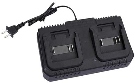NonMiFyR Cargador de batería de 21 V, Carga rápida, Compacto, Doble Ranura, protección contra sobrecarga con indicador Luminoso, 1.2a