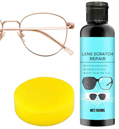 Kratzer-Haarglätter für Brillen, Reparaturflüssigkeit, Glas, 100 ml, für Sonnenbrille und Optiken – tragbare Lösung für Männer, Frauen, Jugendliche, Freunde