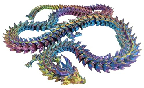 Generisch 3D Gedruckter Drache 126 cm – Bewegliche Drachen Figur – Fantasy Deko & Sammlerstück – Articulated Dragon
