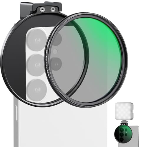 NEEWER 67mm Handy CPL Filter mit Cold Shoe Clip zirkularer Polfilter FL-113 | HD Objektivfilter Zubehör, einstellbare Polarisation, kompatibel mit Android Samsung S26 Ultra iPhone 18 Pro Max 18Pro 17