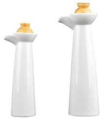 Bouteilles huile et vinaigre blanches Olympia
