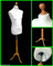 The Shopfitting Shop Männer Schneiderpuppe / Herrenbüste / Schaufensterpuppe, Holz- Ständer mit Dreifuß