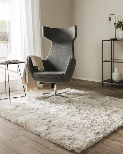 benuta Nest Hochflorteppich Whisper - Beige 240x340 cm - Kuschelig Weicher Teppich für Schlaf- und Wohnzimmer - Pflegeleicht - Fußbodenheizung Geeignet