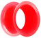 Piersando Flesh Tunnel Ohr Plug Piercing Ohrpiercing Double Flared Flexibel Silikon Dünner Rand 16mm Rot