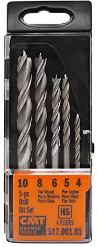 CMT ORANGE TOOLS 517.001.01 - SPITZEN-DUBELBOHRERSATZE (5-STUCK) HSS Z2