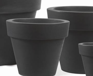 Pot de fleurs anthracite Couleur, A1 par. 46 cm, hauteur 40 cm – Fleurs en zinc fleurs Cache-pot jardinière pour plantes Pot de fleurs en plastique –-> grand assortiment übertöpfen