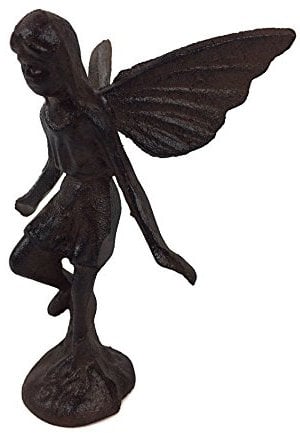 Dekofigur Elfe tanzend aus Gusseisen, außergewöhnliche Dekoration für Haus und Garten