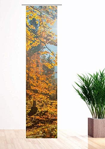 gardinen-for-life Flächenvorhang Herbstsonne 2 - Romantic Schiebevorhang, Gr.60 x 245 cm - Schiebegardine mit Digitaldruck - Raumteiler - Tolles Herbstmotiv