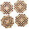 SIDCO Topfuntersetzer Bambus 4 x Pfannenuntersetzer Tischunterlage Holz Tischschoner