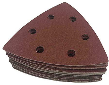 Schleifdreiecke 93 x 93 x 93 mm Deltaschleifer Delta-Schleifpapier Dreieck Klett (P800, 25 Stück)