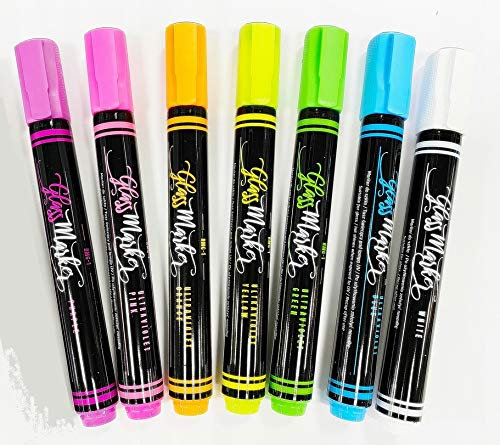 AZZAP Kreidemarker Kreidestift Fenster Marker Flüssigkreide Whiteboard Tafel Neon UV ORANGE