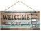 Yankario Funny Wall Décor Sign for Bathroom, Farmhouse Rustic Bathroom Wall Art Pictures Decoration, 12×6 Please Seat Yourself Wood Plaque