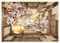 Fototapete Tunnel 3D EFFEKT Holzoptik Holz Blumen Schlafzimmer Wohnzimmer Wandtapete Vlies Tapete Latexdruck UV-Beständig Geruchsfrei Montagefertig (10217, V4 (254x184 cm) 2 Bahnen)
