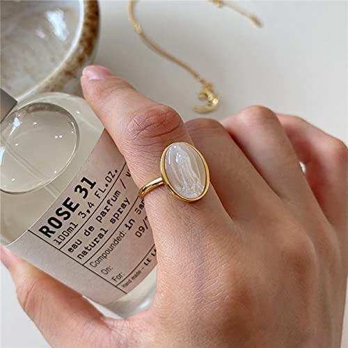 DJMJHG 925 Sterling Silber Shell Offener Ring Für Frauen Geschnitzte Jungfrau Maria Engel Shell Zeigefinger Ring Party Schmuck Geschenk