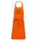 Kochschürze bestickt Name/Text. Personalisierte Schürze für Damen und Herren. Grillschürze, Küchenschürze, Gartenschürze (Ohne Tasche, Orange)