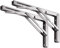 YUMORE Soporte de Estante Plegable 350mm, 2 Piezas Escuadras Abatibles Acero Inox Soportes Pared Mesa Flotante Bisagras Escuadras para Estanterias Bricolaje, Carga Máxima 150Kg