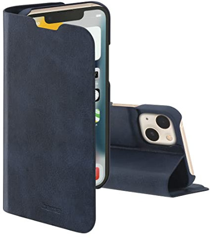 Hama Handytasche für Apple iPhone 13 „Guard Pro“ (Hülle mit Kartenfach, klappbare Kunstleder Handyhülle mit Magnetverschluss und Standfunktion) blau